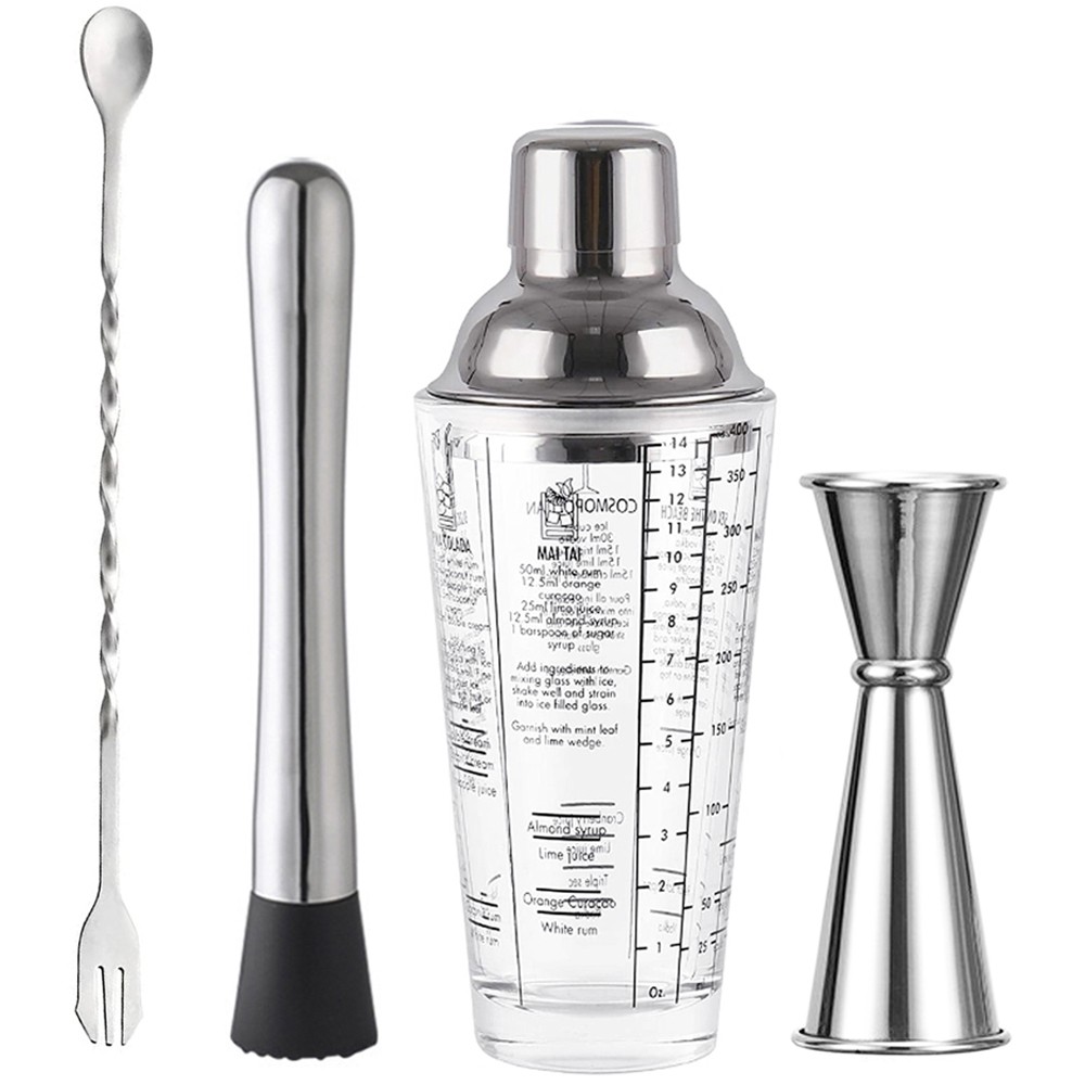 Glass Cocktail Shaker Set